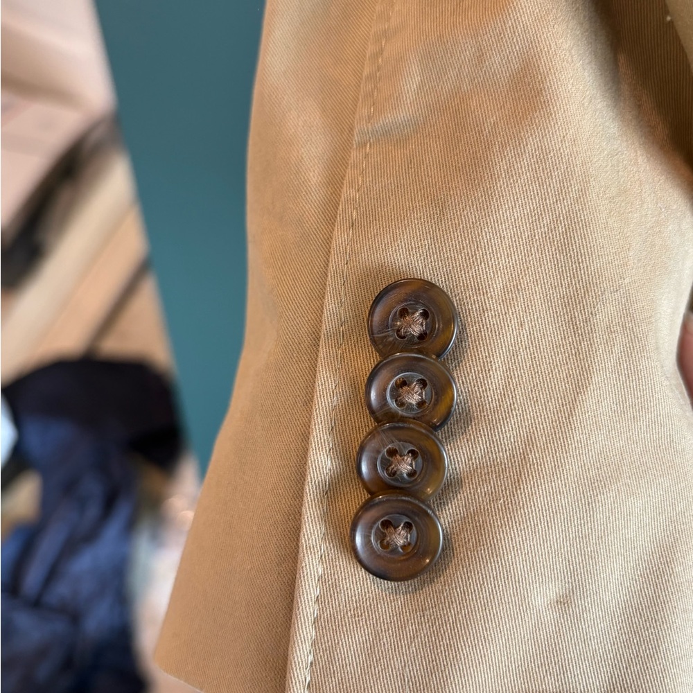 Kroon Men's Casual Beige Cotton Sport Coat Classic Two-Button Blazer preppy 42R - Picture 5 of 12